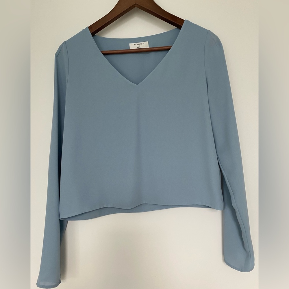 Light blue Aritzia blouse